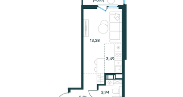 Студия, 28 м²