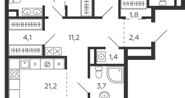 4-к. квартира, 123 м²