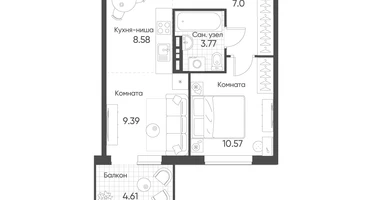 2-к. квартира, 40&nbsp;м²
