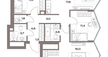 4-к. квартира, 80&nbsp;м²