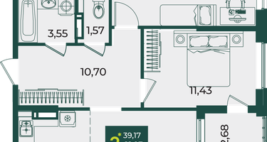 3-к. квартира, 66 м²