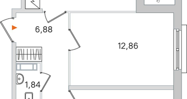2-к. квартира, 54&nbsp;м²
