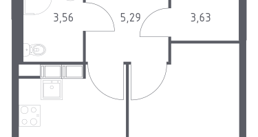 1-к. квартира, 32&nbsp;м²