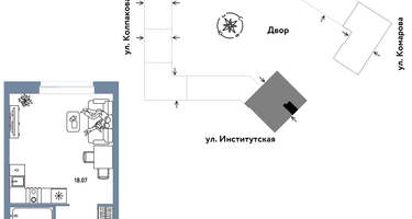 Студия, 27&nbsp;м²