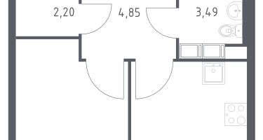 1-к. квартира, 31&nbsp;м²