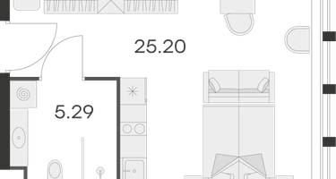 Студия, 29 м²