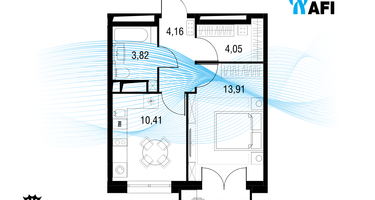 1-к. квартира, 37&nbsp;м²