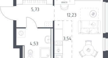 Студия, 26&nbsp;м²