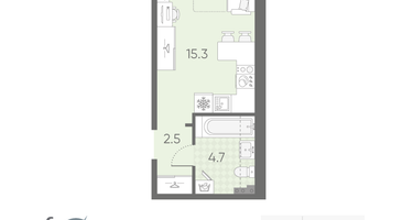 Студия, 22&nbsp;м²