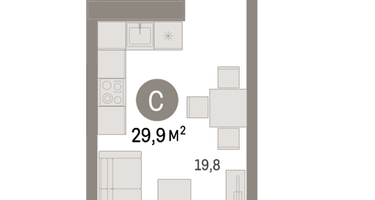 Студия, 29&nbsp;м²