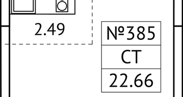 Студия, 22&nbsp;м²