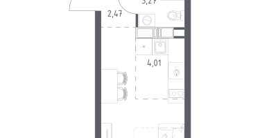 Студия, 25&nbsp;м²