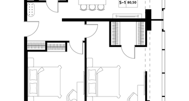 3-к. квартира, 80&nbsp;м²