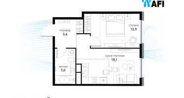 2-к. квартира, 42&nbsp;м²