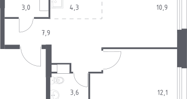 Студия, 40&nbsp;м²