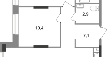2-к. квартира, 60 м²