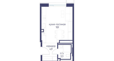 Студия, 28&nbsp;м²