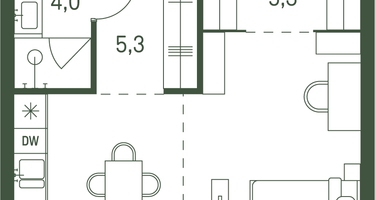 1-к. квартира, 42&nbsp;м²