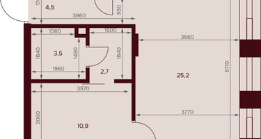 1-к. квартира, 49&nbsp;м²