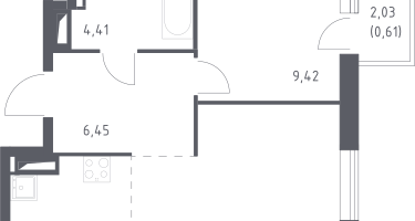 Студия, 37&nbsp;м²