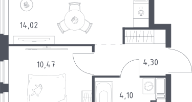 1-к. квартира, 32&nbsp;м²