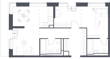 Студия, 61&nbsp;м²
