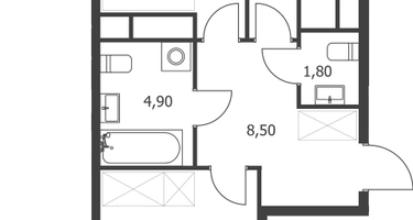 2-к. квартира, 59&nbsp;м²