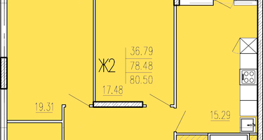 2-к. квартира, 80&nbsp;м²