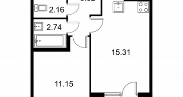 Студия, 36&nbsp;м²