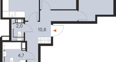 3-к. квартира, 75&nbsp;м²