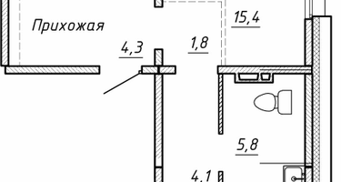 2-к. квартира, 63&nbsp;м²
