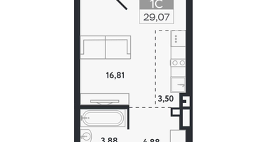 Студия, 29&nbsp;м²