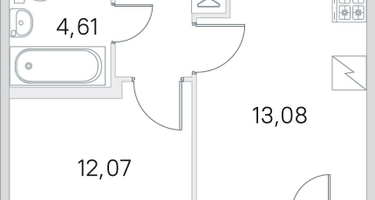 1-к. квартира, 35&nbsp;м²