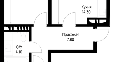 2-к. квартира, 49 м²