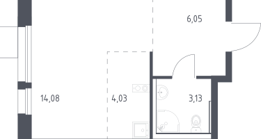 Студия, 27&nbsp;м²