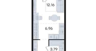 Студия, 28&nbsp;м²