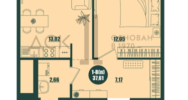 1-к. квартира, 37&nbsp;м²