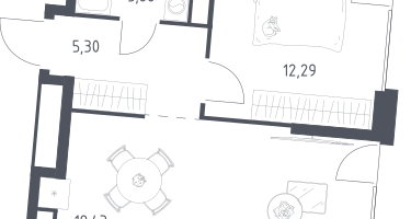 Студия, 40&nbsp;м²