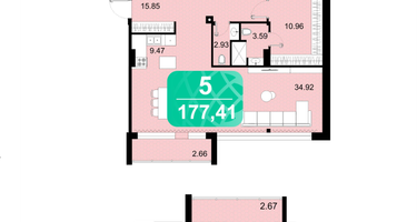 5-к. квартира, 177 м²
