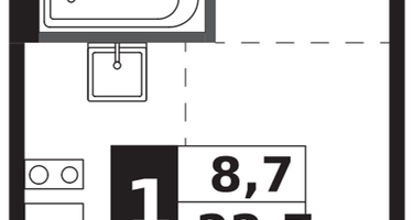 Студия, 22&nbsp;м²