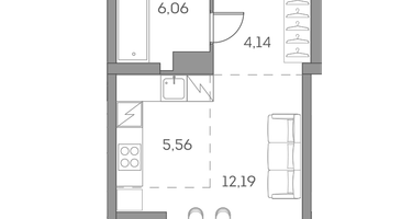 Студия, 27&nbsp;м²