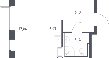 Студия, 25&nbsp;м²