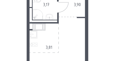 Студия, 21&nbsp;м²