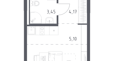 Студия, 22&nbsp;м²
