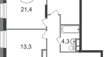 2-к. квартира, 68 м²