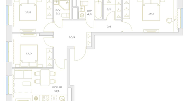 4-к. квартира, 80 м²