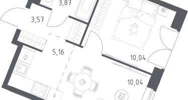 Студия, 32&nbsp;м²