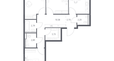 3-к. квартира, 78&nbsp;м²