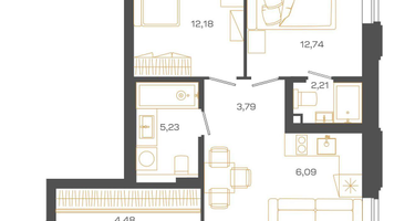 3-к. квартира, 67&nbsp;м²