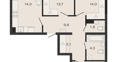 3-к. квартира, 79&nbsp;м²